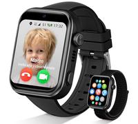 AKUMAKA Reloj Inteligente Niño 4G, IP68 Impermeable Smartwatch Niño con GPS y Llamadas, Videollamada, Whatsapp, SOS, Modo Clase, 5 Modos Deportivos, Podómetro, Reloj Inteligente con SIM, Negro