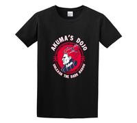 Akuma'S Dojo Unleash The Dapk Hakou Demon Dojo Printing Custom Unisex 100% Cotton Short-Sleeve T-Shirts Black S