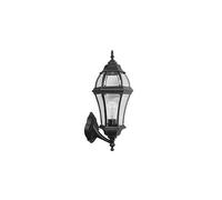 Abrila Becrux Negro - Aplique Exterior Clásico Aluminio / Cristal 44 Ip