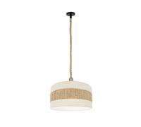 AKUNADECOR Colgante Con Pantalla Modelo Nicaragua Blanco Con Cuerda