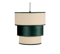 Akunadecor colgante de 3 pantallas lucio verde-arpillera de una luz