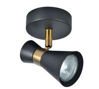 Akunadecor foco orienable modelo maximo negro-cuero para baño