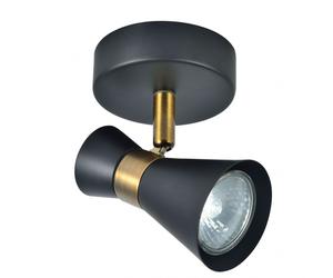 Akunadecor foco orienable modelo maximo negro-cuero para baño