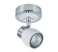 Akunadecor foco orientable para baño modelo chacho blanco-cromo