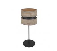 Akunadecor lampara sobremesa de 1luz modelo colet negro/madera gris