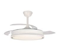 Akunadecor - OFERTA Ventilador de techo PITIJOPO con motor DC 6 velocidades Tecnología Led muy eficiente 45W tres tonalidades, Control remoto con temporizador, luz REGULABLE en color e intensidad,