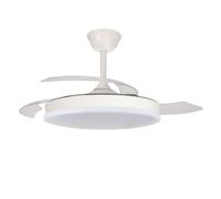 AKUNADECOR Ventilador de techo Bergantín S Blanco con luz LED 3 tonos y motor DC de bajo consumo