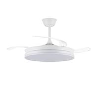 Akunadecor - Ventilador de techo BEST SELLER motor DC 6 velocidades, con SMART APP Tecnología Led 72W sistema CCT 7920 Lúmenes, Control remoto con temporizador, LUZ REGULABLE en color e intensidad,