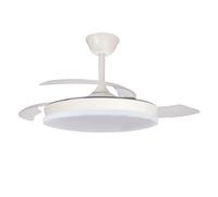 Akunadecor - Ventilador de techo motor DC modelo ARPON blanco de 6 velocidades, (3 tamaños a elegir, S, L, y XL) Control remoto con temporizador, tecnología led regulable en color e intensidad,