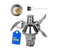 Akunsz Grupo de Cuchillos con Cuchilla TM31 Compatible con Vorwerk Thermomix, Cuchillo Mezclador de Acero Inoxidable, Accesorio de Reemplazo para Robot de Cocina