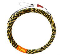 Akuoly Guia pasacables Alambre retráctil en espiral de 15 m, de poliéster trenzado de 3 capas, con muelle de guía, ideal para la colocación de cables