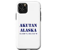 Akutan Alaska USA Coordenadas Souvenir Carcasa para iPhone 11 Pro