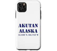 Akutan Alaska USA Coordenadas Souvenir Carcasa para iPhone 11 Pro MAX