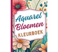 Akvarell Blommor Målarbok: Vackra blommönster med mönster i akvarellstil för avkoppling, stresslindring och kreativt kul