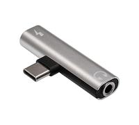 AKYGA Adaptador de Auriculares AK-AD-71 USB Tipo C a USB Tipo C/Jack 3,5 mm para Android, DAC convertidor Chip Hi-Fi Audio