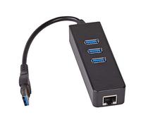 Akyga AK-AD-32 - Adaptador de Red USB a 3 Puertos USB (RJ45 3.0)