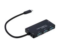 Akyga AK-AD-52 - Hub USB 3.0 (4 Puertos USB 3.0, Conector Macho A 3.0, 20 cm)