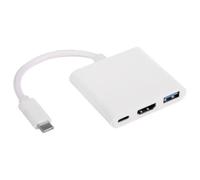 AKYGA AK-AD-57 4 Puertos USB C Hub USB C HDMI USB A 3.0 Adaptador Divisor 20 cm