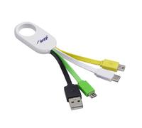 AKYGA AK-AD-73 - Adaptador de carga múltiple 5 en 1 compatible con iPhone, USB-C, micro USB, mini USB