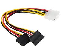 AKYGA AK-CA-16 - Cable adaptador Molex a 2 conectores SATA hembra (15 cm)