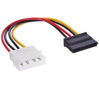 Akyga AK-CA-17 - Cable adaptador (conector Molex macho a conector SATA hembra HDD/SSD, 15 cm)