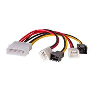 AKYGA AK-CA-34 - Adaptador Molex Macho a 2 x 3 Pines 12 V/2 adaptadores de 3 Pines 5 V
