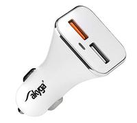 Akyga AK-CH-08 - Cargador para Encendedor de Coche (2 Puertos USB, 3 A)