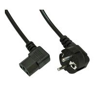 AKYGA AK de PC de 02 A Cable de Corriente, 1,8 m con acodado schutzkontakt para PC, Impresora, Pantallas Negro