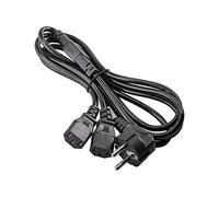 AKYGA AK de PC hs-04 a Cable de alimentación y Forma - Panel, 1,8 m, 2 x C13 para PC, Impresora, Pantallas Negro