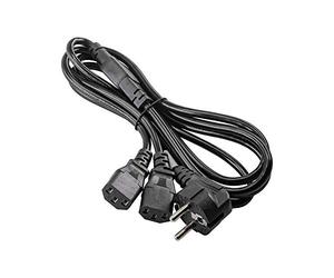 AKYGA AK de PC hs-04 a Cable de alimentación y Forma - Panel, 1,8 m, 2 x C13 para PC, Impresora, Pantallas Negro