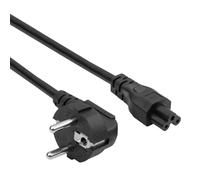Akyga AK-NB-10C - Cable de alimentación para Ordenador portátil (3 x 0,75 mm², 3 Pines, IEC C5/Schuko CEE 7/7 UE, 3 m, Conector Mickey
