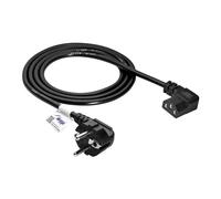 Akyga AK-PC-02C Cable de alimentación para PC, Monitor, Impresora, proyector, TV, Consola de Juegos, Cable de alimentación de 3 Pines, ángulo de 3 Pines, IEC C13 EU CEE 7/7, 1,5 m, Cable de
