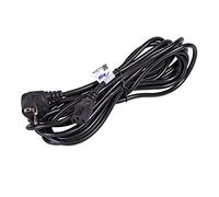 Akyga AK-PC-05C Cable de alimentación para PC, monitor, impresora, proyector, TV, consola de juegos, cable de alimentación de 3 pines, IEC C13 EU CEE 7/7, 5 m, cable de dispositivo frío negro, Cu 100%