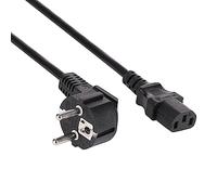 Akyga AK-PC-05S CU Premium - Cable de alimentación (3 x 1,5 mm², CEE 7/7/IEC C13, 5 m, para monitor de impresora), color negro