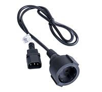 AKYGA AK-PC-13A Cable de alimentación Schuko de 3 Pines IEC C14 / EU CEE 7/4 15 1,0 m, Color Negro