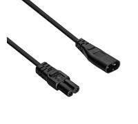 Akyga AK-RD-08A CCA - Cable alargador de 2 Pines IEC C7 a IEC C8, 1,5 m, Color Negro