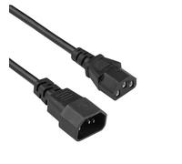 Akyga Cable alargador AK-PC-14A CCA 2 x 0,5 mm² IEC C13 a C14 0,5 m, Color Negro