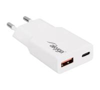 AKYGA Cargador USB 30 W USB-C®, USB-A, Color Blanco