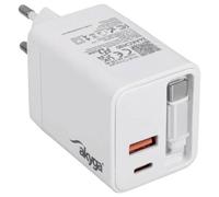 AKYGA Cargador USB de 65 W USB-C®, USB-A, Color Blanco