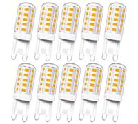 Akynite Bombilla G9 LED 4W Luz Cálida 2700K, 400LM, 33 LEDs, CA 230V, Equivalente G9 40W Halógena, No Regulable, Bombillas LED Casquillo G 9 Calida para Aplique de Espejo, Luz Mesa, pack de 10