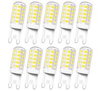 Akynite Bombilla G9 LED 4W Luz Fría 6000K 400LM, 33 LEDs, Equivalente a Halógena G9 40W 33W, No Regulable, LED Casquillo G 9 230V para Luz Espejo de Baño, Luz de Pared Interior, pack de 10
