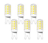 Akynite Bombilla G9 LED 4W Luz Fría 6000K, 400LM, 33 SMD LEDs, Equivalente a Halógena G9 40W 33W, No Regulable, LED Casquillo G 9 230V para Luz Espejo de Baño, Luz de Pared Interior, pack de 6