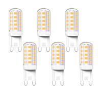 Akynite Bombilla G9 LED 4W Neutra 4000K, 400LM, 33 SMD LEDs, Equivalente a Halógena G9 40W, AC 230V, No Regulable, LED Casquillo Neutra para Luz Espejo de Baño, Luz de Mesa, pack de 6