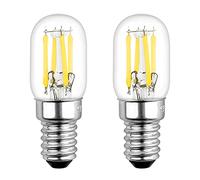 Akynite Bombilla Nevera LED T22 E14 3W Luz Cálida 2700K, 250LM, CA 230V, Equivalente 25W, No Regulable, Casquillo Fino Tubular Filamento LED para Campana de Cocina Luz Pequeña, Pack de 2