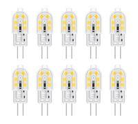 Akynite Bombillas LED 12V 2W Blanco Frio 6000K para Camper, 200LM, 12 SMD, Equivalente Halógena Bi Pin G4 10W-20W, G4 LED 12V Fria para Campana Cocina/Piscina, No Regulable, Pack de 10