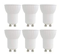 Akynite Mini GU10 LED 3W Luz Cálida 3000K, 35mm MR11, CA 230V, 300 Lúmenes 45 Grados, Equivalente a Halógena 35W, No Regulable, Focos Mini Para Luz Cocina, Pack de 6