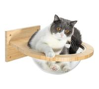 Akynjtbca Estantes de pared para gatos, muebles de burbujas para gatos montados en la pared, juego de cama transparente para gatos, hamaca para sala de estar o habitación de mascotas.