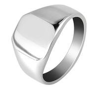 Akzent Anillo para hombre - Anillo para hombre, talla 54, 56, 58, 60, de acero inoxidable en plata, 100% impermeable y respetuoso con la piel, 56, Acero inoxidable, Sin piedras preciosas