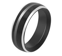 Akzent Anillo para hombre - Anillo para hombre, tamaño 62, 65, 68, 70 de acero inoxidable bicolor, 100% impermeable y respetuoso con la piel, 65, Acero inoxidable, Sin piedras preciosas