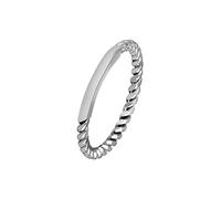 Akzent Anillo para mujer - Anillo para mujer, tamaño 54, 56, 58, 60, de acero inoxidable en plata, 100% impermeable y respetuoso con la piel, 56, Acero inoxidable